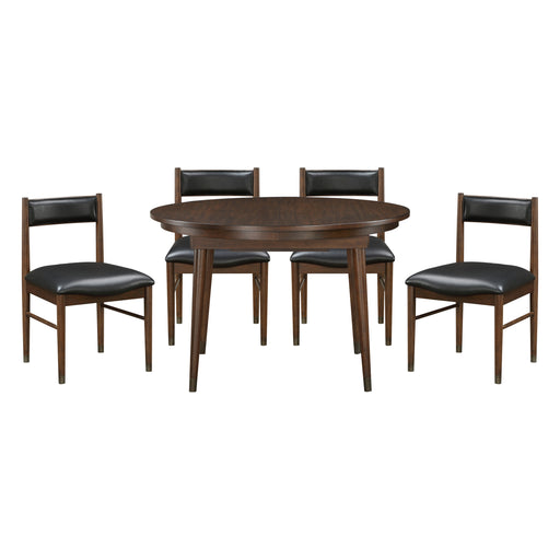 Home Elegance Clive Black Cherry 5pc Dining Room Set