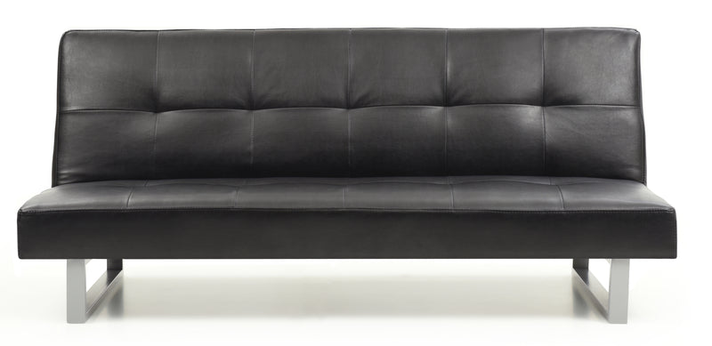 Glory Furniture Chroma Black Faux Leather Sofa Bed