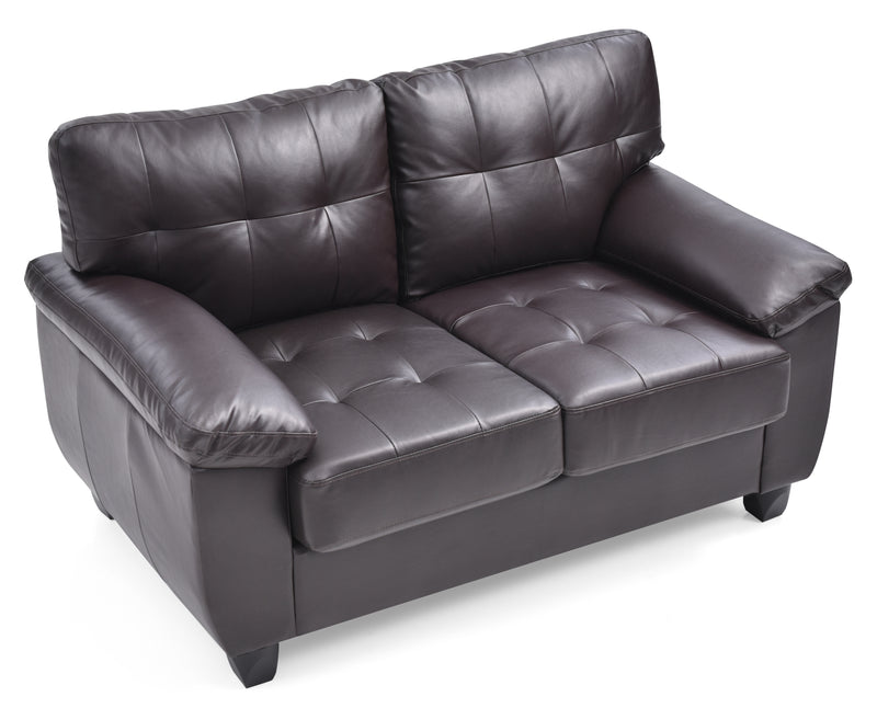 Glory Furniture Gallant Cappuccino Faux Leather Loveseat