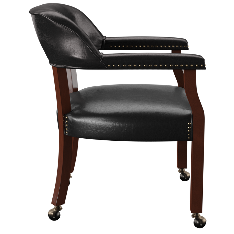 Steve Silver Tournament Cherry Gray Black 5pc Dining Game Table Set