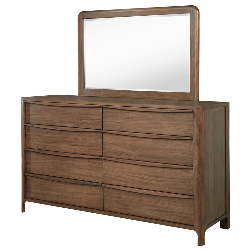 Coaster Furniture Maderia Walnut Brown Dresser and Mirror