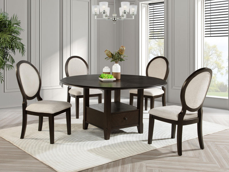 Coaster Furniture Twyla Dark Cocoa Brown Round Dining Table