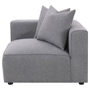 Coaster Furniture Jennifer Grey Tight Seat Corner Chair
