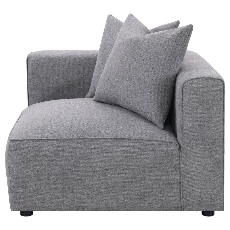 Coaster Furniture Jennifer Grey Tight Seat Corner Chair