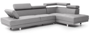 Glory Furniture Riveredge Gray Faux Leather Sectional
