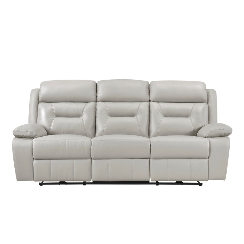 Home Elegance Laconia Gray Power Double Reclining Sofa