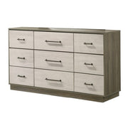 Galaxy Home Gem Light Beige Bown Dresser and Mirror
