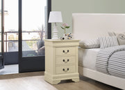 Glory Furniture Louis Phillipe Pink 3 Drawers Nightstand
