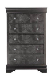 Global Furniture Pompei Metallic Grey Chest