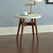 Steve Silver Serena White Silverstone End Table