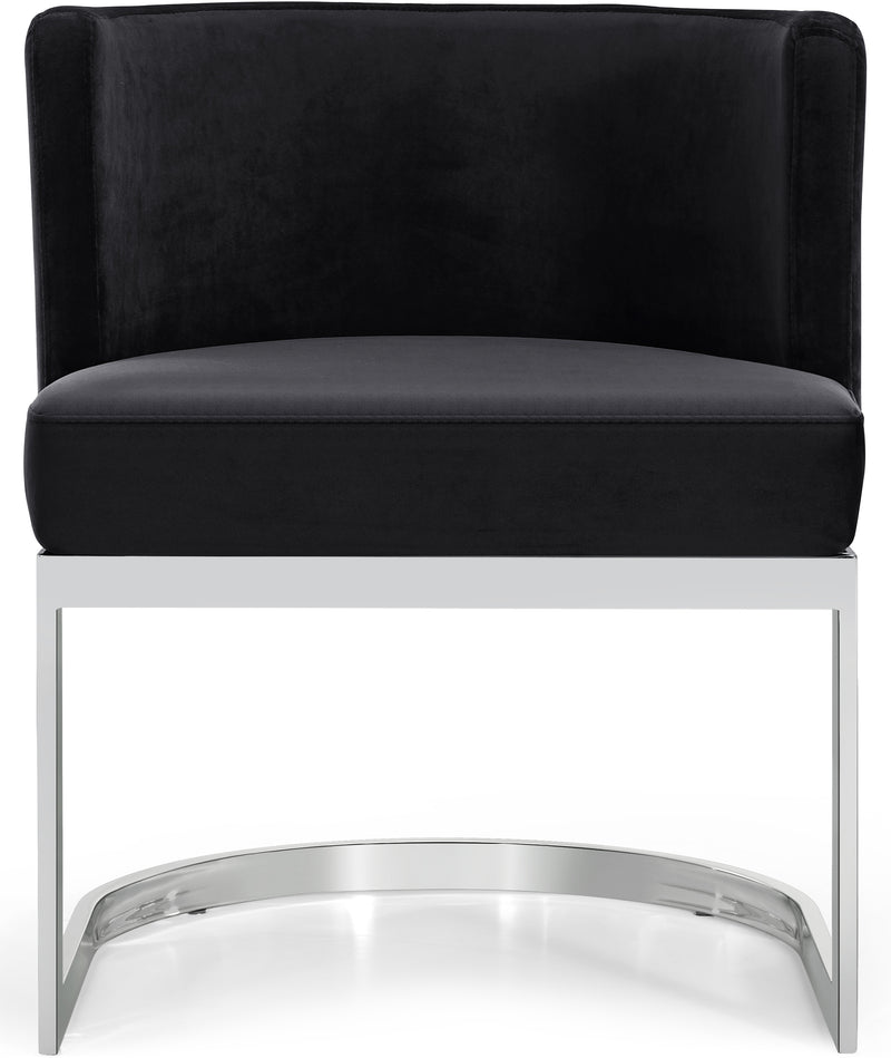Meridian Furniture Gianna Black Velvet Chrome Dining Chair