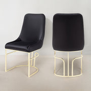 2 Galaxy Home Emrald Black Gold Chairs