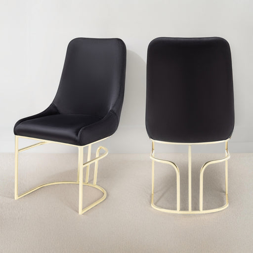 2 Galaxy Home Emrald Black Gold Chairs