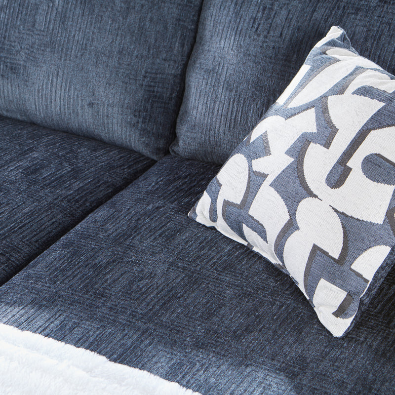 New Classic Furniture Tristan Indigo Blue 2pc Chaise Sectional