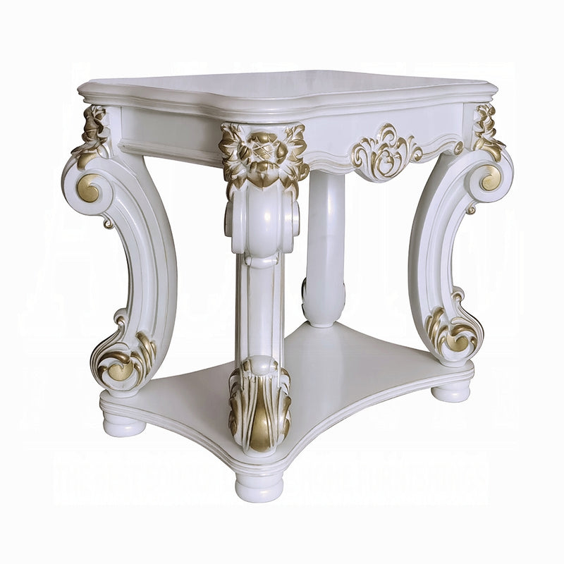 Acme Furniture Vendome Antique Pearl 3pc Square Coffee Table Set
