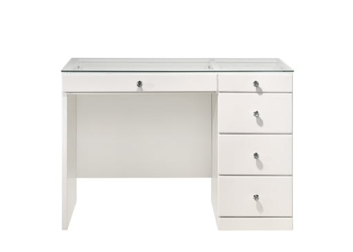 Crown Mark Morgan White Vanity Desk