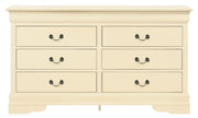 Glory Furniture Louis Phillipe Gray 6 Drawers Dresser