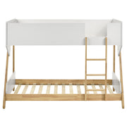 Coaster Furniture Wyatt White Natural Brown Twin Over Twin Bunk Bed