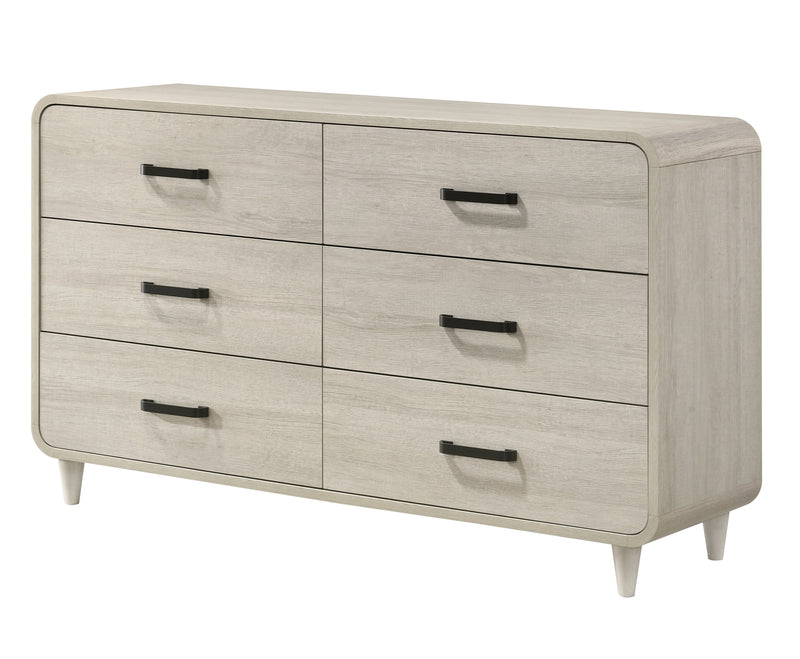 Crown Mark Nyomi White Dresser and Mirror
