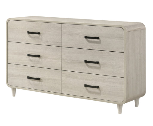 Crown Mark Nyomi White Dresser and Mirror