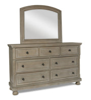 New Classic Furniture Allegra Gray Pewter Dresser And Mirror