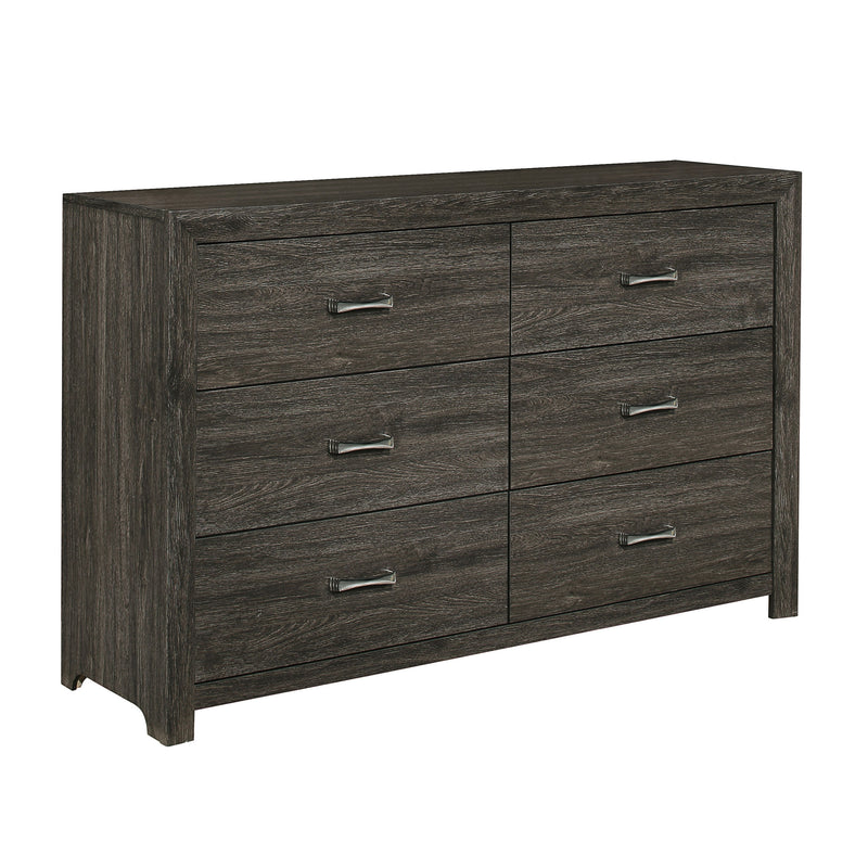 Home Elegance Edina Dark Gray Dresser and Mirror
