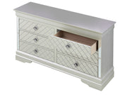 Glory Furniture Verona Sleek Silver Champagne Modern Dresser