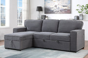 Global Furniture U0203 Light Grey Reversible Sofa Bed