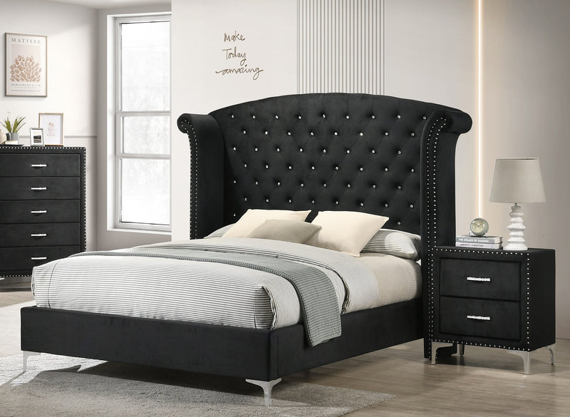 Crown Mark Lucinda Black Night Stand