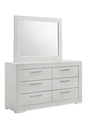 Galaxy Home Blanca White Dresser and Mirror
