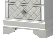 Glory Furniture Verona Sleek Silver Champagne Nightstand