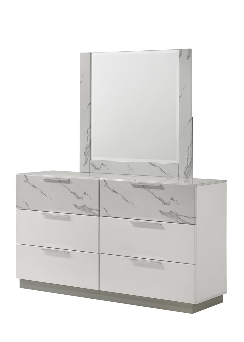 Galaxy Home Mist White Dresser