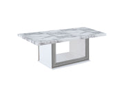 Global Furniture Ylime White Marble 3pc Coffee Table Set