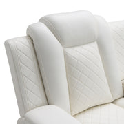 New Classic Furniture Orion White Dual Recliner Console Loveseat