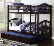 Acme Furniture Heartland Espresso Twin Over Twin Trundle Bunk Bed