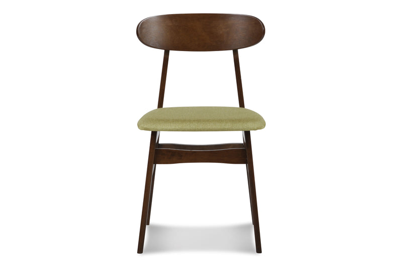 2 New Classic Furniture Morocco Walnut Dark Gray Dining Chairs