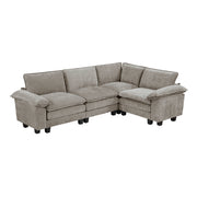 Home Elegance Dublin Pewter 4pc Modular Sectional