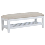 Coaster Furniture Bexhill White Upholstered Bench