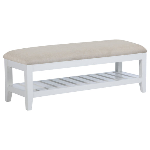 Coaster Furniture Bexhill White Upholstered Bench