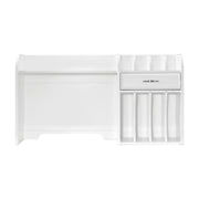 Home Elegance Blanche White 4pc Corner Desk