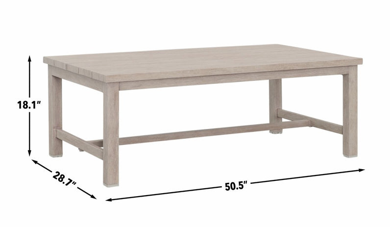 Steve Silver Blakley Whitewashed Birch Outdoor Coffee Table