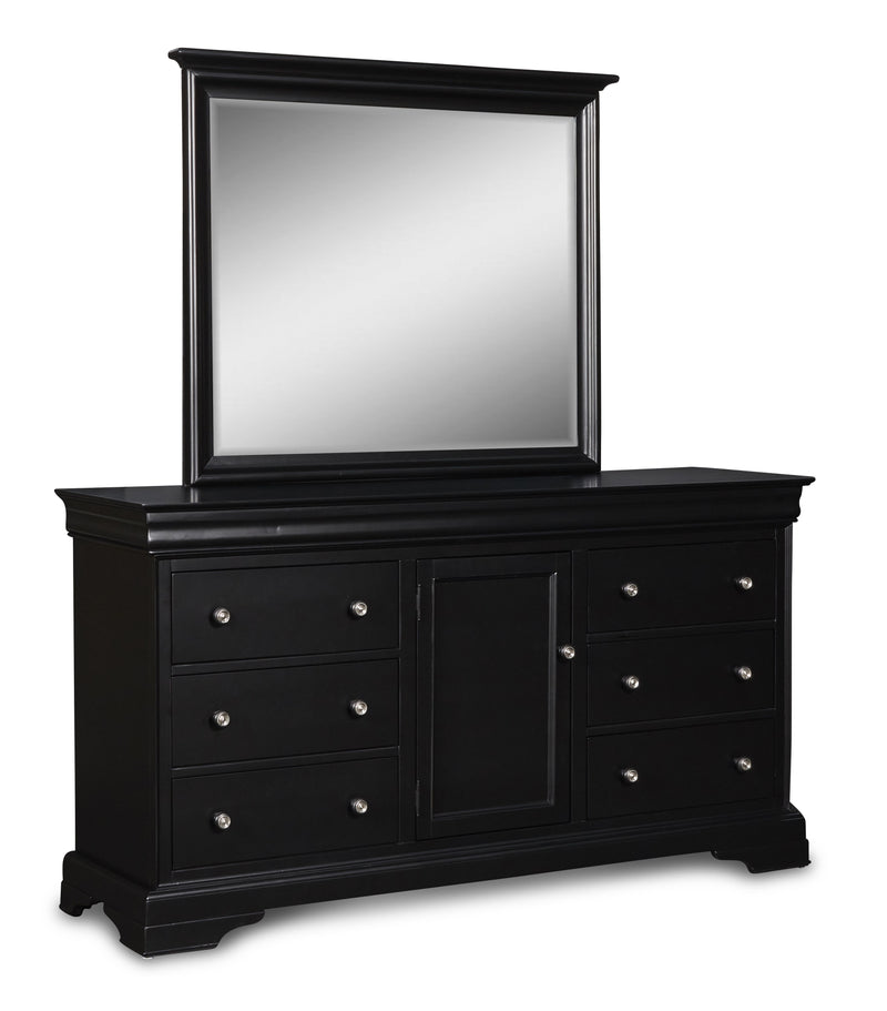 New Classic Furniture Belle Rose Black Cherry Landscape Mirror