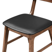 2 New Classic Furniture Thea Walnut Black Wood Back Side Chairs
