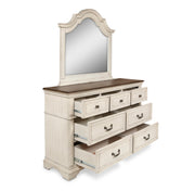 New Classic Furniture Anastasia Antique White Dresser and Mirror