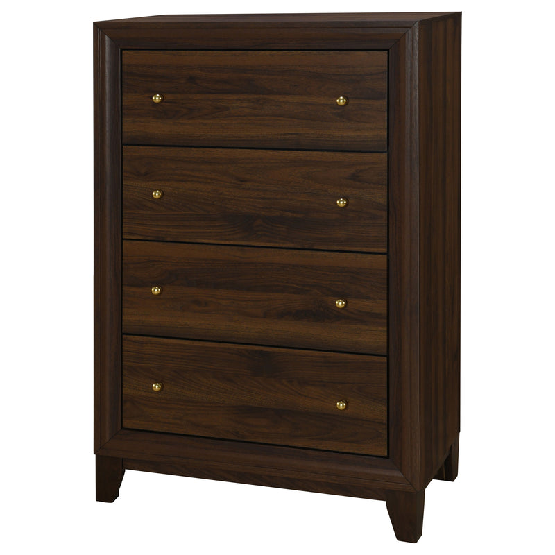 Coaster Furniture Welsley Walnut Brown 4 Drawer Chest