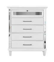 Global Furniture Marco Metallic White Chest