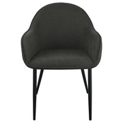 2 Coaster Furniture Emma Charcoal Black Dining Arm Chairs