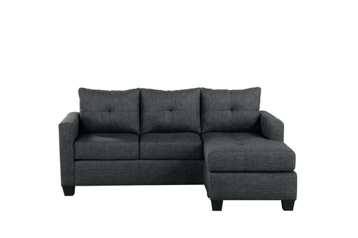 Home Elegance Phelps Dark Gray 2pc Reversible Sofa Chaise With Ottoman
