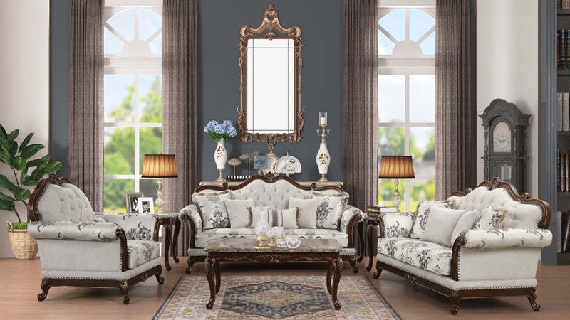 Galaxy Home Gloria White Button Tufted Chair