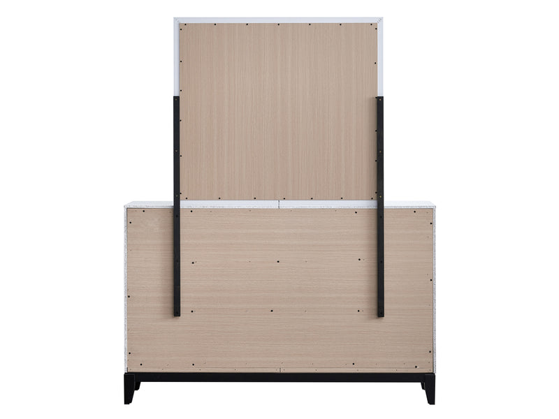 Glory Furniture Glasgow Gray Dresser and Mirror